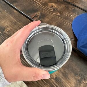 YETI Turquoise Tumbler with Black Lid